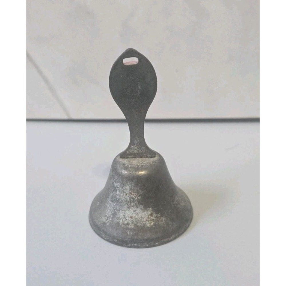 Vintage Pewter GE Refrigerator Hand Bell Approximately 3" Tall